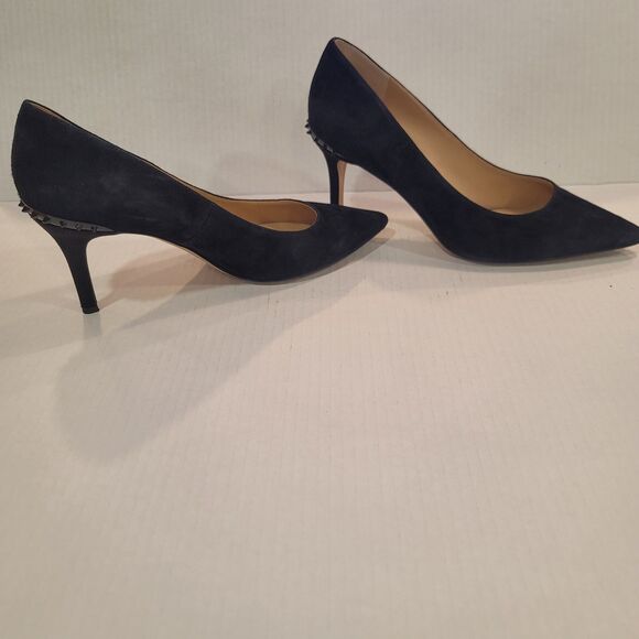 Sam Edelman Tonia Black Suede Leather Spikes Heels Size 9.5M Pointed Toe Pump - Picture 4 of 9
